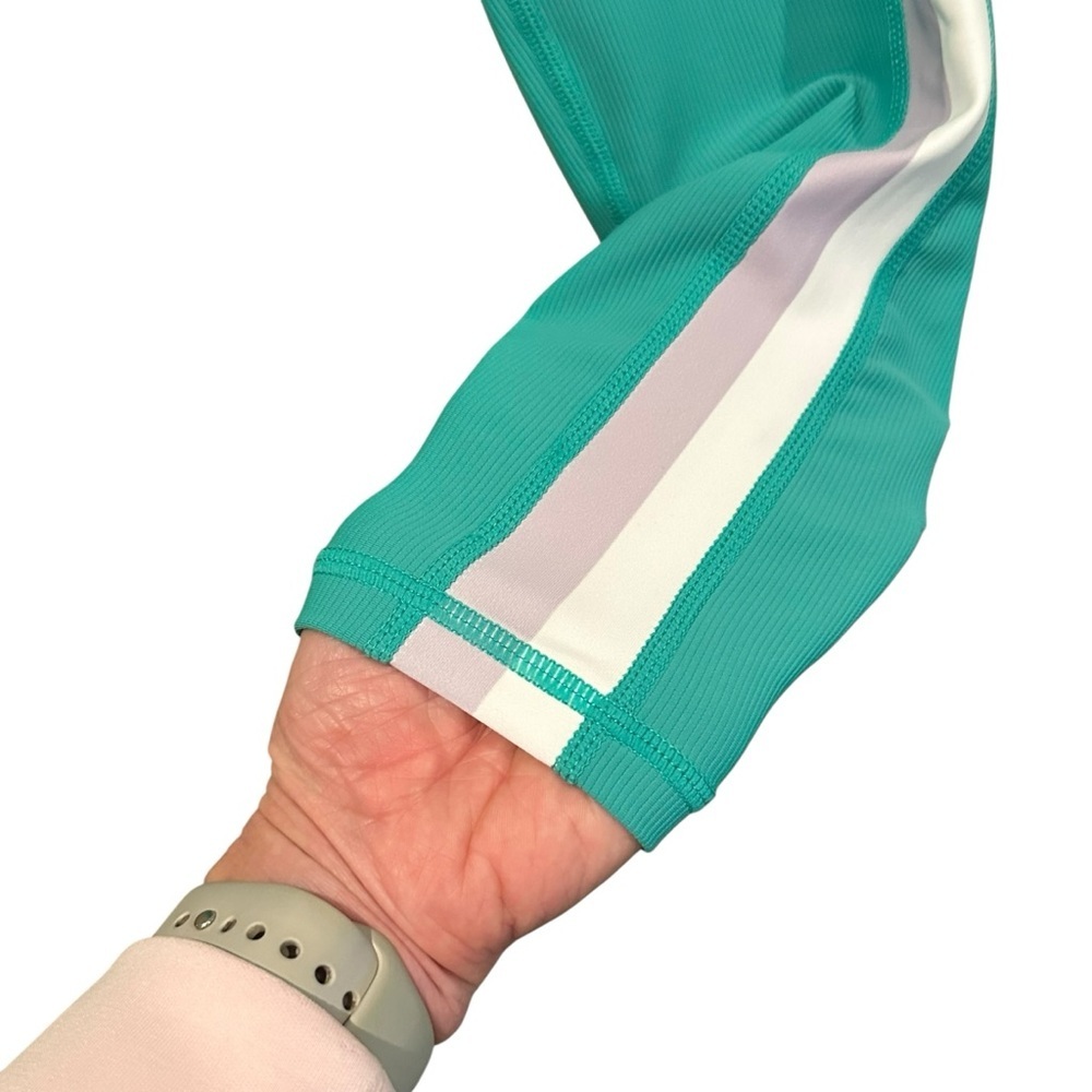 WILO The Label Teal Athletic Leggings Side Stripe 25” Inseam Women’s Size XS - Picture 6 of 9